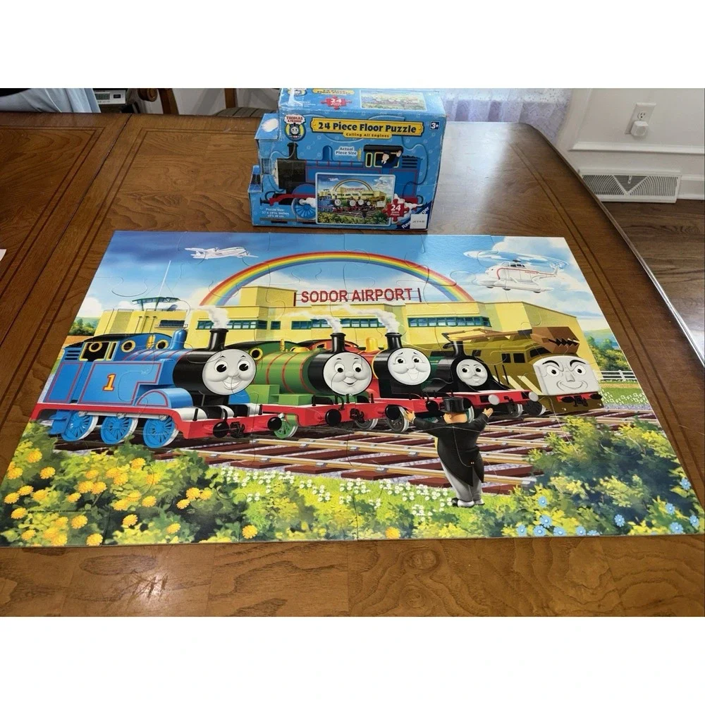 2005 Thomas And Friends Calling All Engines Sodor  Airport Floor Puzzle 24 Pc